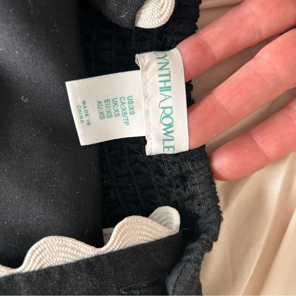 Cynthia Rowley Black Maxi Dress with White Accents - Picture 5 of 5